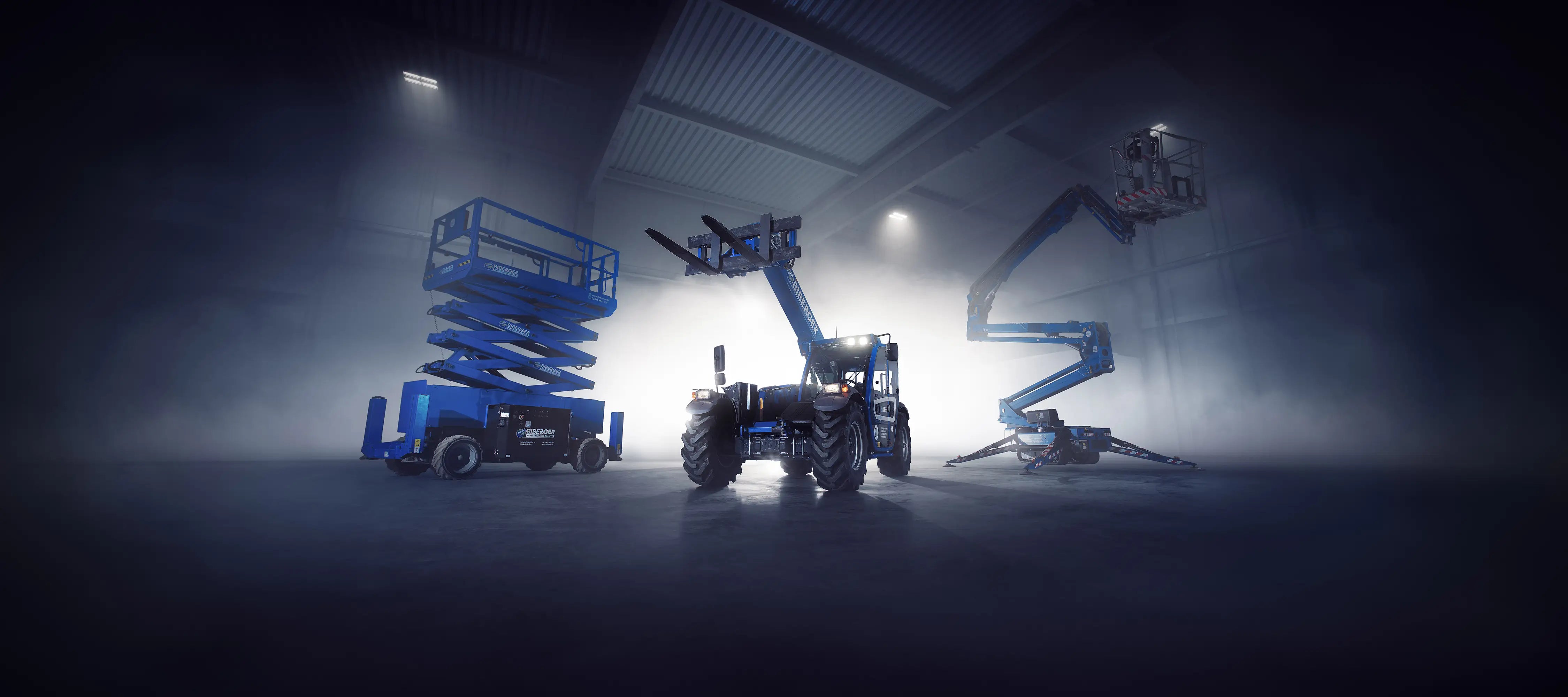 BIBERGER Arbeitsbühnen und Stapler mieten