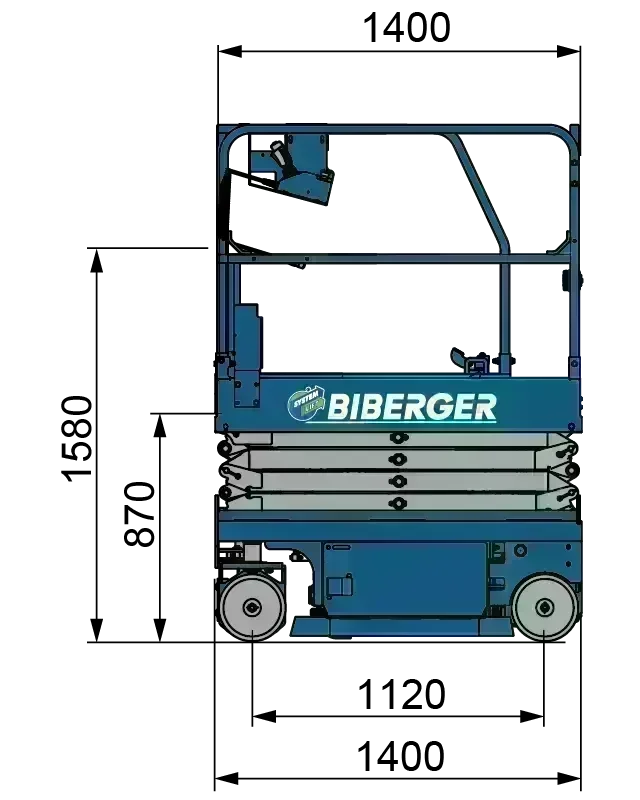 GS 1932m 8m, Elektro, kaufen, Scherenbühne - BIBERGER