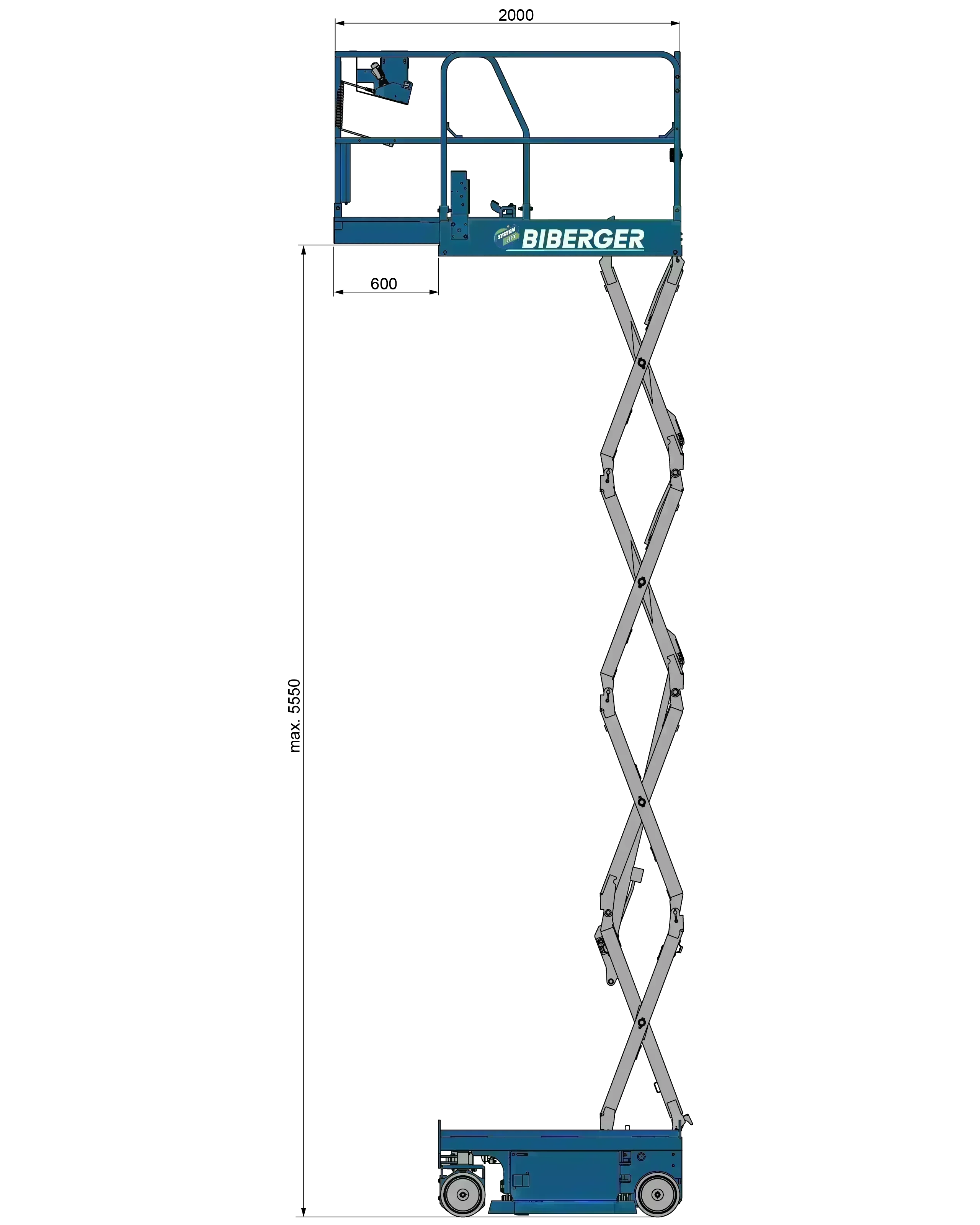 GS 1932m 8m, Elektro, kaufen, Scherenbühne - BIBERGER