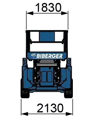 GS 4390 RT 14m, 15m, Gelände, kaufen, Megadeck, Scherenbühne - BIBERGER