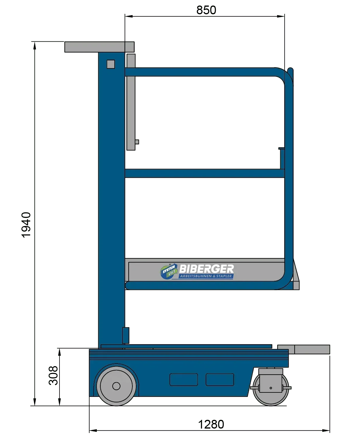Ecolift 4m, Elektro, kaufen, senkrechtlift - BIBERGER