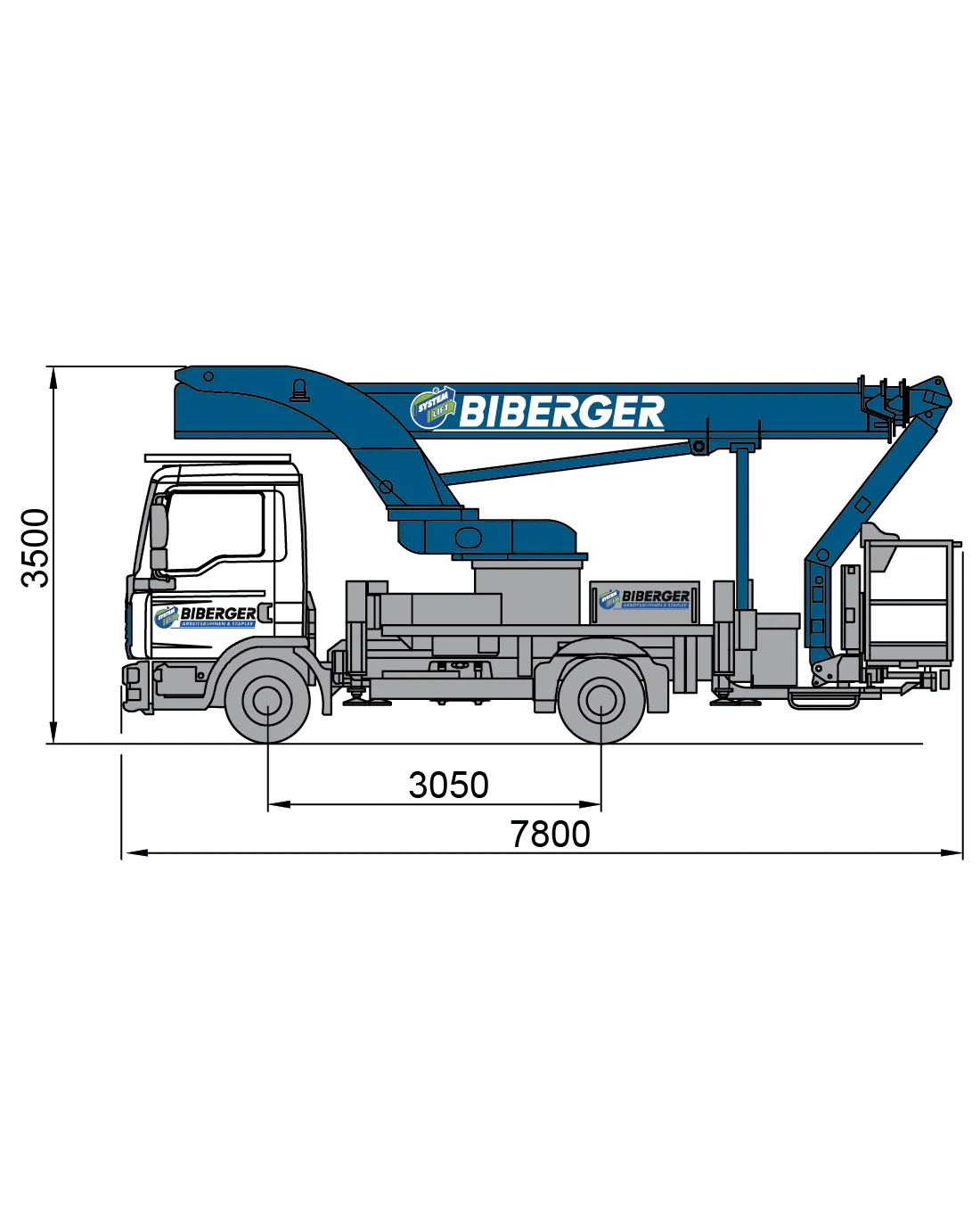 LK 300c 30m, Diesel, Mieten, Mobil - BIBERGER