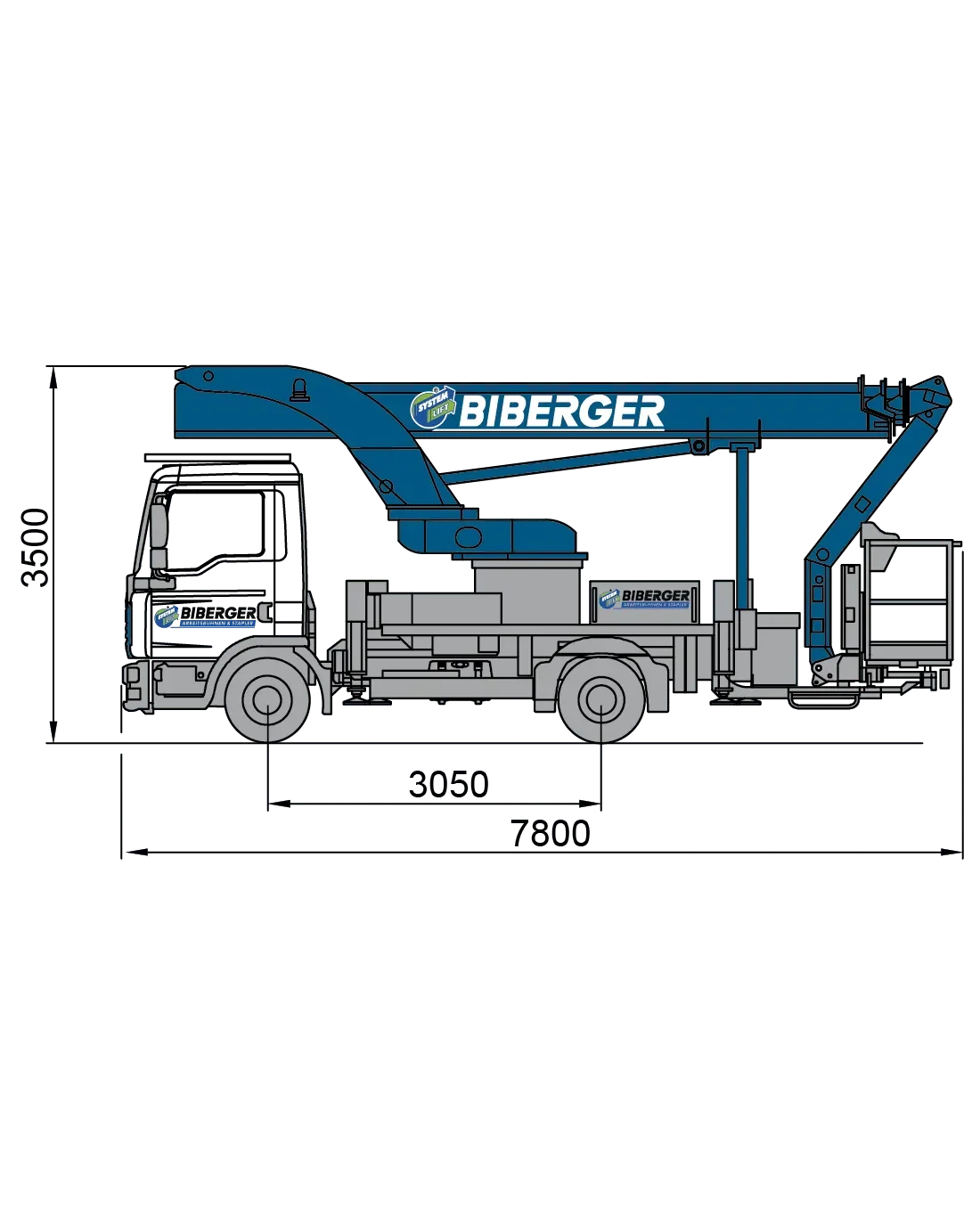 LK 300c 30m, Diesel, Mieten, Mobil - BIBERGER