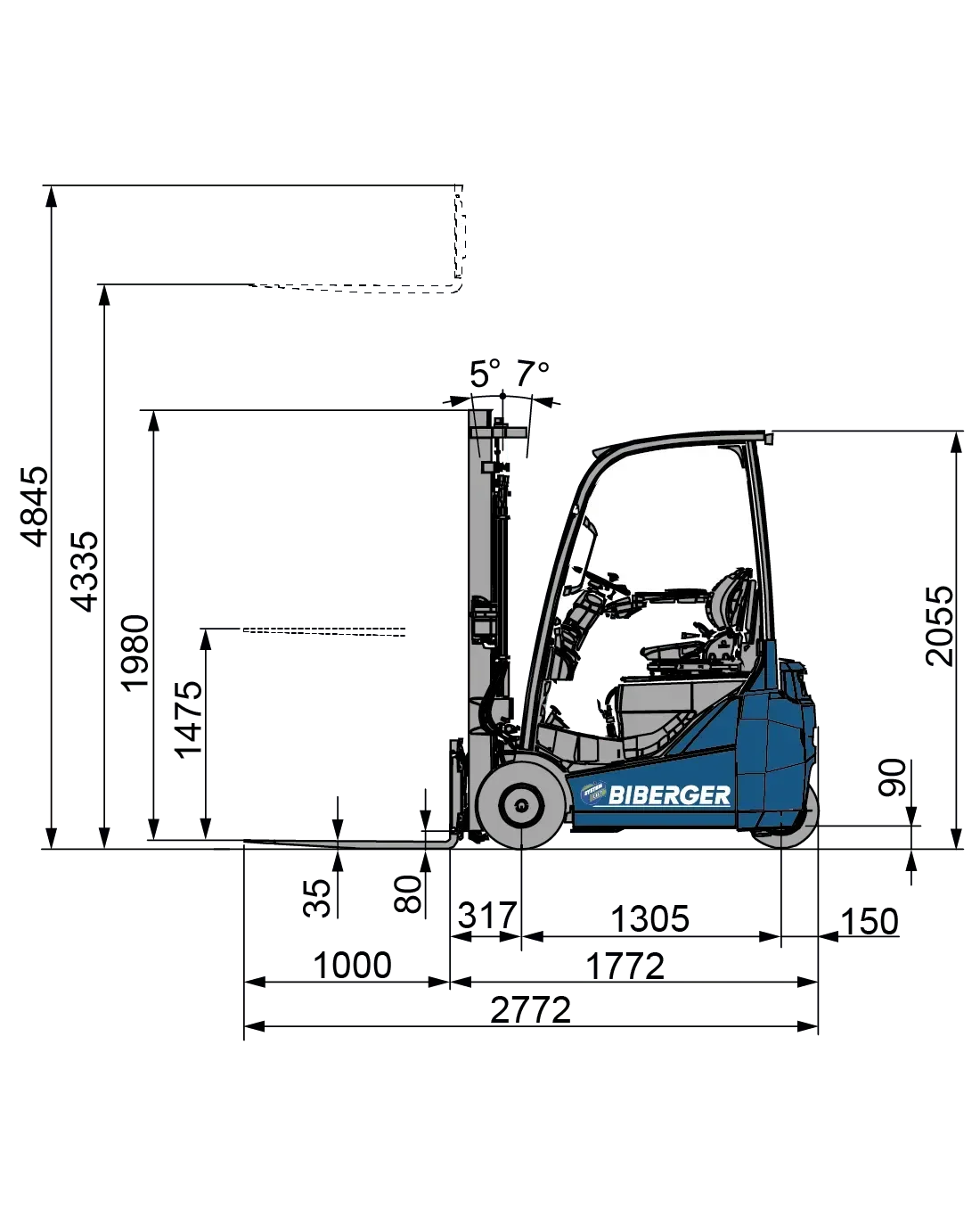 8FBE15T FSW-4300 elektrostapler, kaufen - BIBERGER