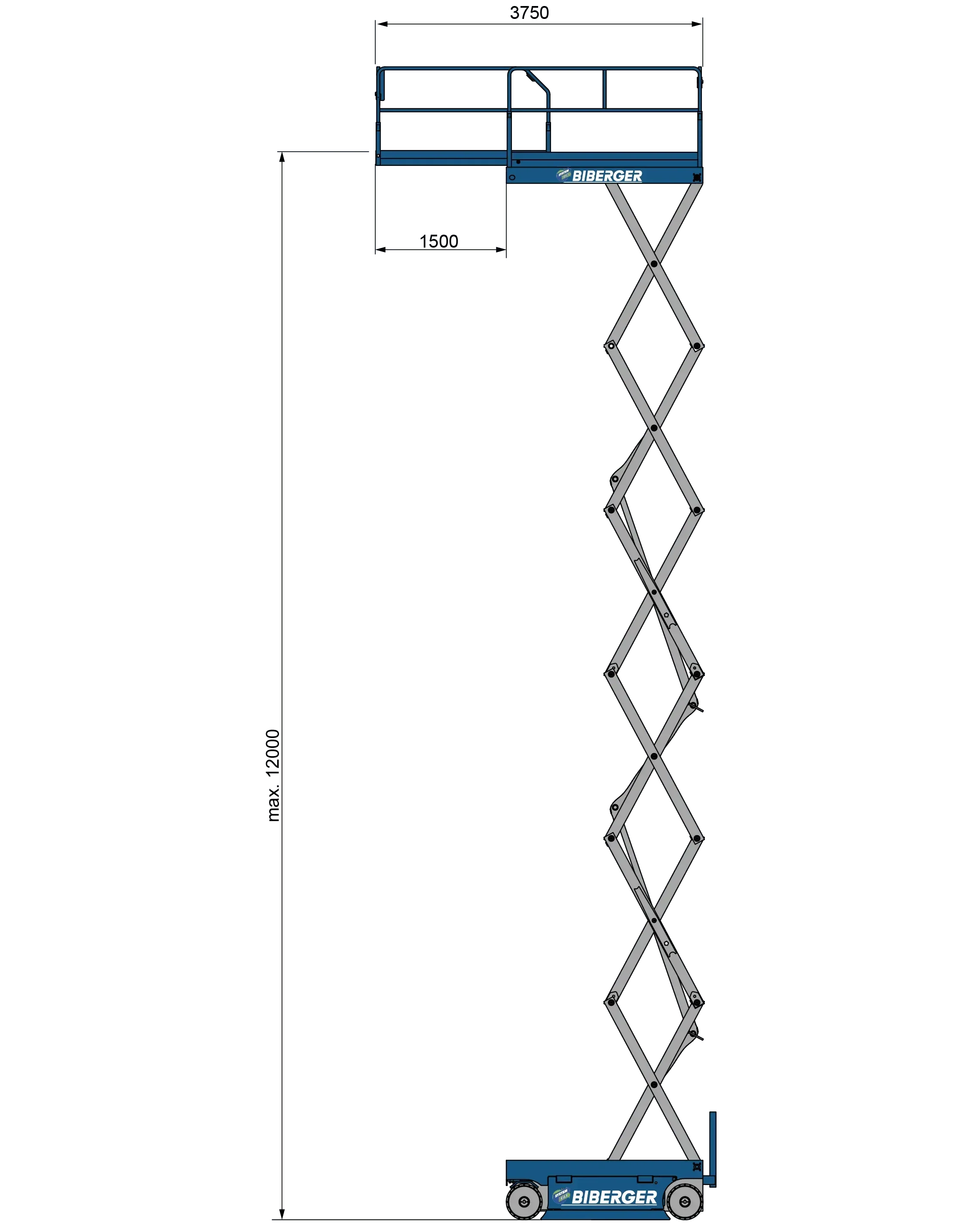 X14EN 14m, kaufen, Scherenbühne - BIBERGER