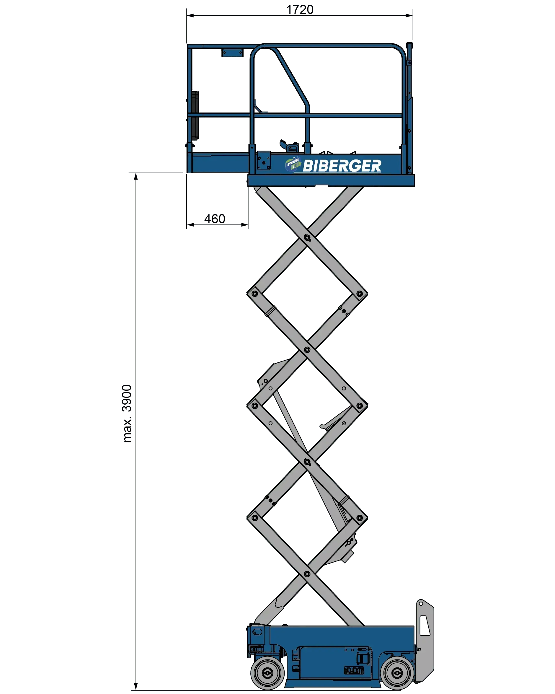 GS 1330m 6m, Elektro, kaufen, Scherenbühne - BIBERGER