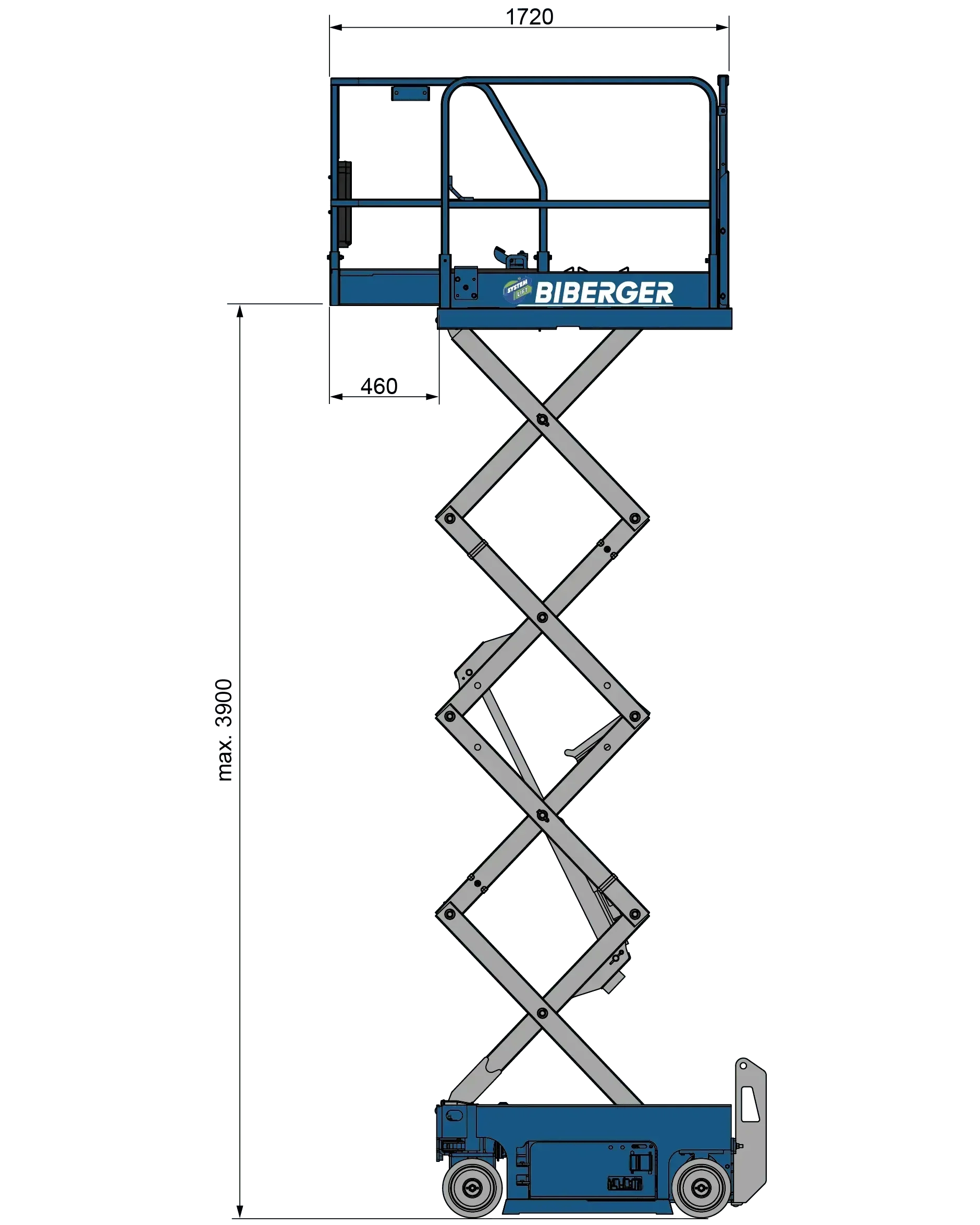 GS 1330m 6m, Elektro, kaufen, Scherenbühne - BIBERGER