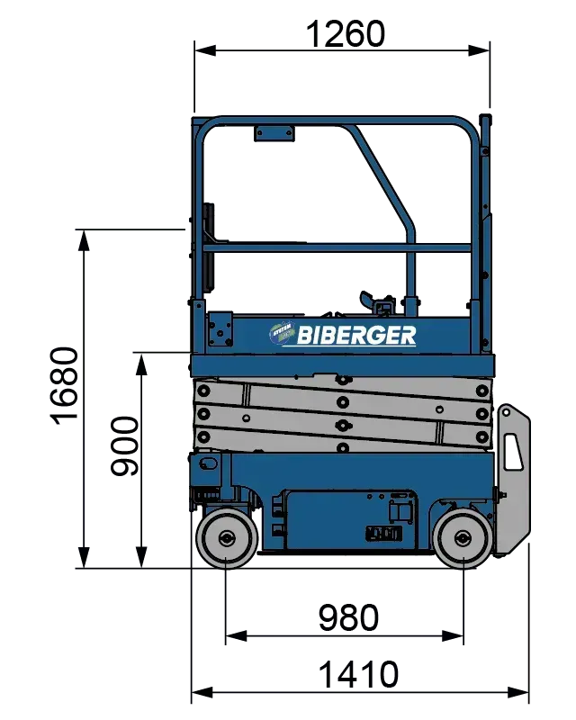 GS 1330m 6m, Elektro, kaufen, Scherenbühne - BIBERGER