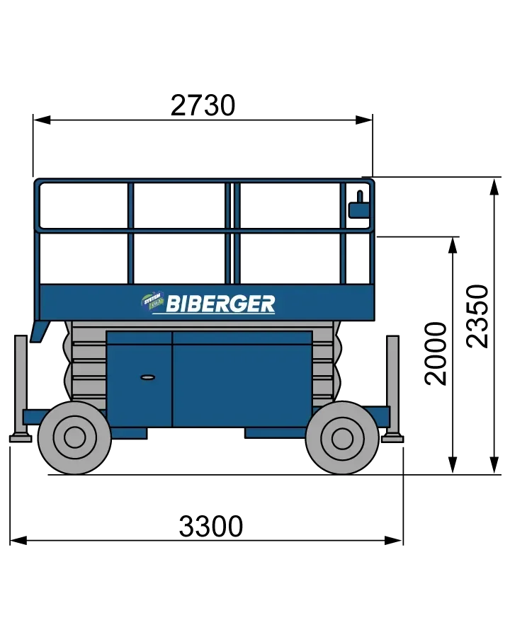 SB 80-H 8m, 9m, Hybrid, Mieten, Scherenbühne - BIBERGER