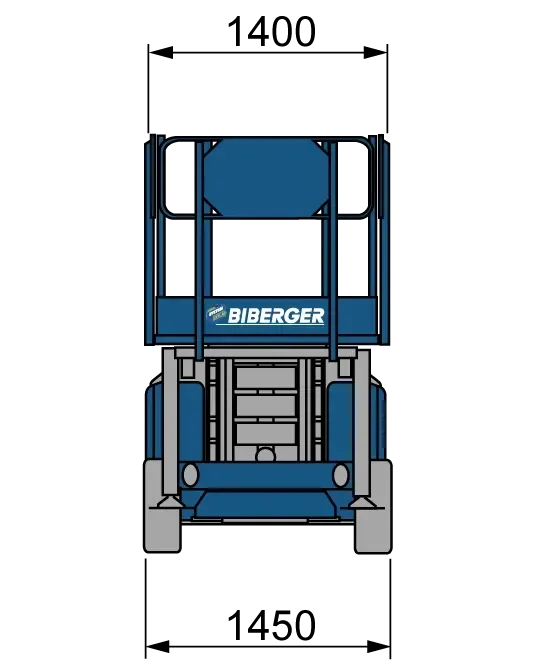 SB 80-H 8m, 9m, Hybrid, Mieten, Scherenbühne - BIBERGER