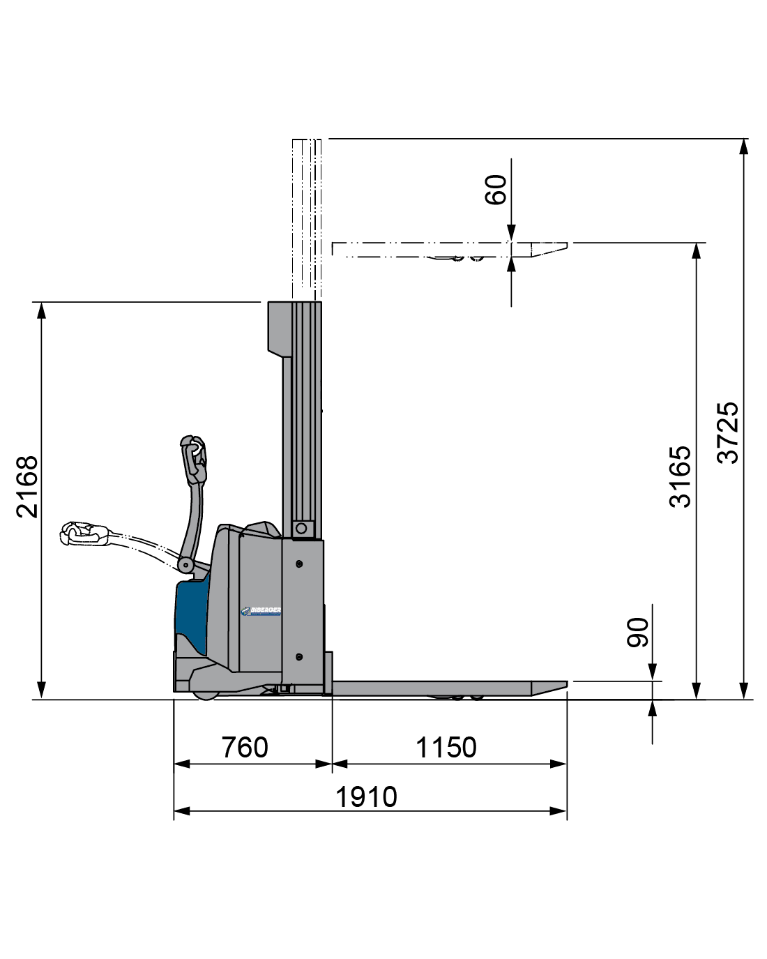 SWE140L elektrostapler, Mieten - BIBERGER