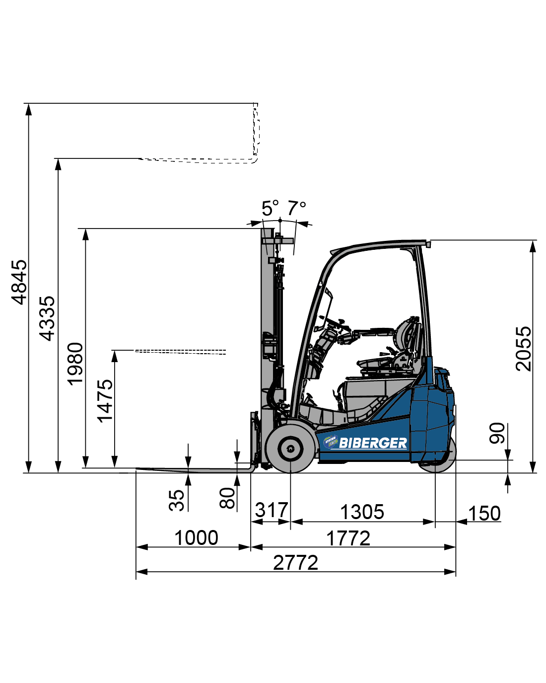 Biberger-Stapler-Mass-Toyota-Traigo-48-8FBE15T-VS - BIBERGER