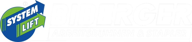 BIBERGER Arbeitsbühnen & Stapler Logo weiss